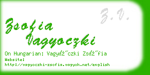 zsofia vagyoczki business card